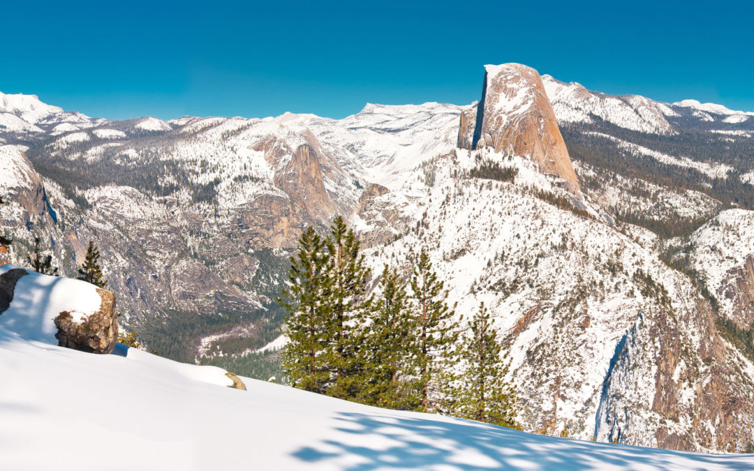 view from Glacier Point in winter